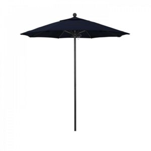 California Umbrella 96" Blue Solid Print Octagon Market Patio Umbrella