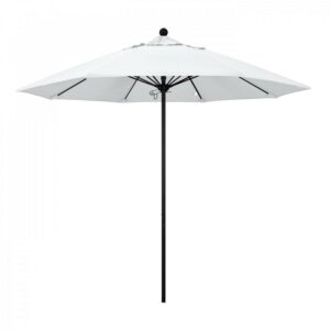California Umbrella 103" White Solid Print Octagon Market Patio Umbrella