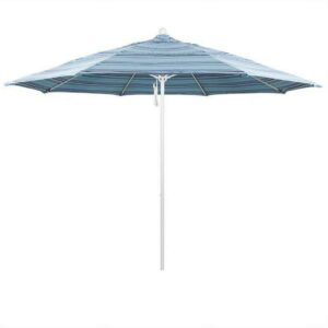 California Umbrella Venture 11' White Market Umbrella in Dolce Oasis