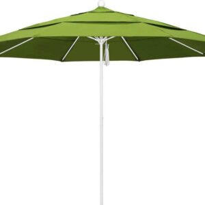 California Umbrella Venture 11' White Market Umbrella in Macaw