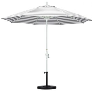 California Umbrella GSCU908170 F95 Golden State Series Patio Umbrella Gray White