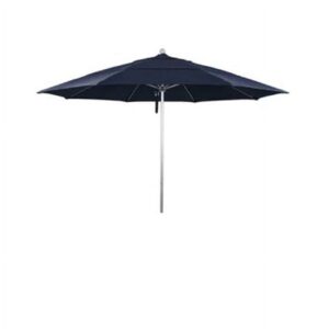 California Umbrella Venture 11' Silver Market Umbrella in Taupe