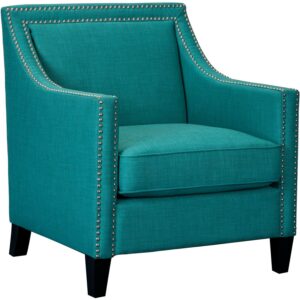 Cambridge Bridgehampton Accent Chair with Nailhead Trim in Teal