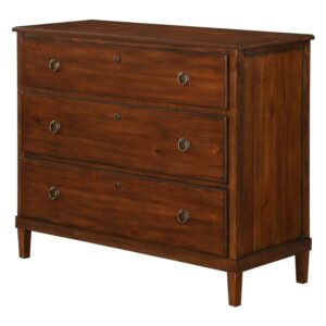 Comfort Pointe Cambridge 3 Drawer Wood Bachelors Chest in Cherry