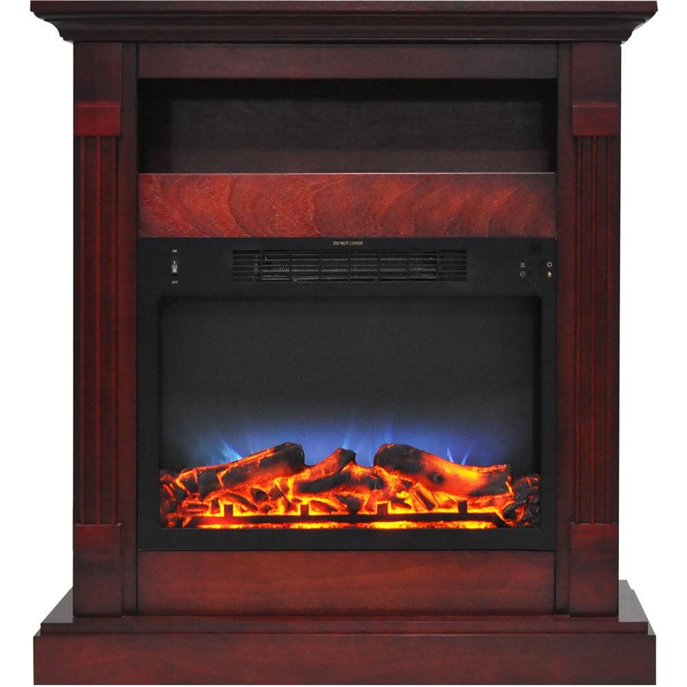 Cambridge Sienna 34'' Freestanding Electric Multi-Color LED Fireplace with Log Insert with Remote,Cherry - Image 11