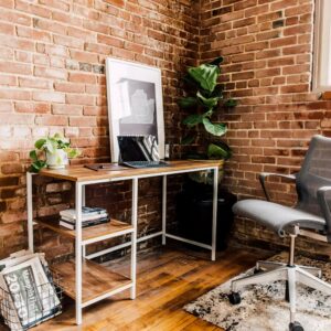 Camden 2 Shelf Computer Desk, Classic Oak
