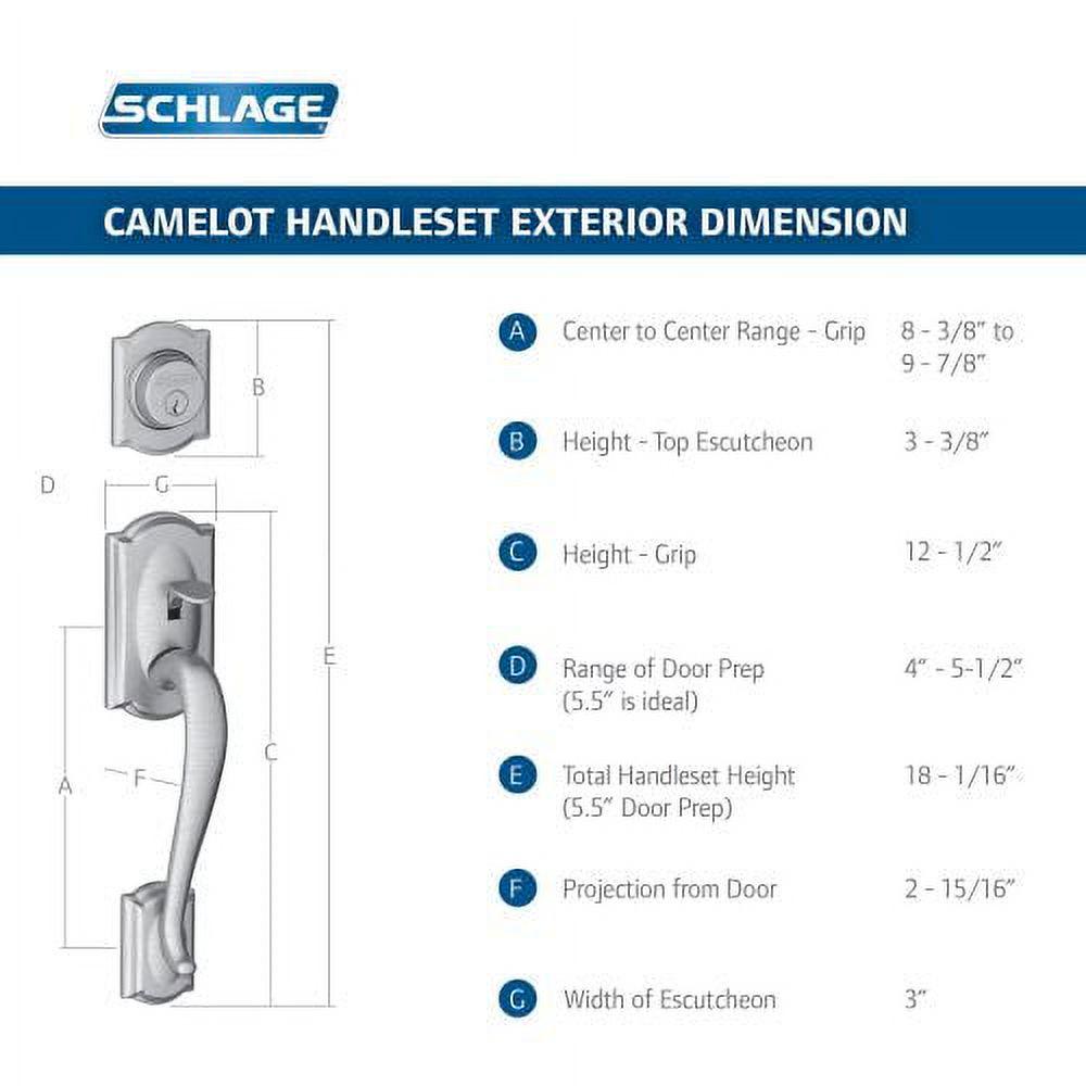 Camelot Front Entry Handle Accent Right-Handed Interior Lever (Aged Bronze) FE285 CAM 716 ACC RH - Image 6