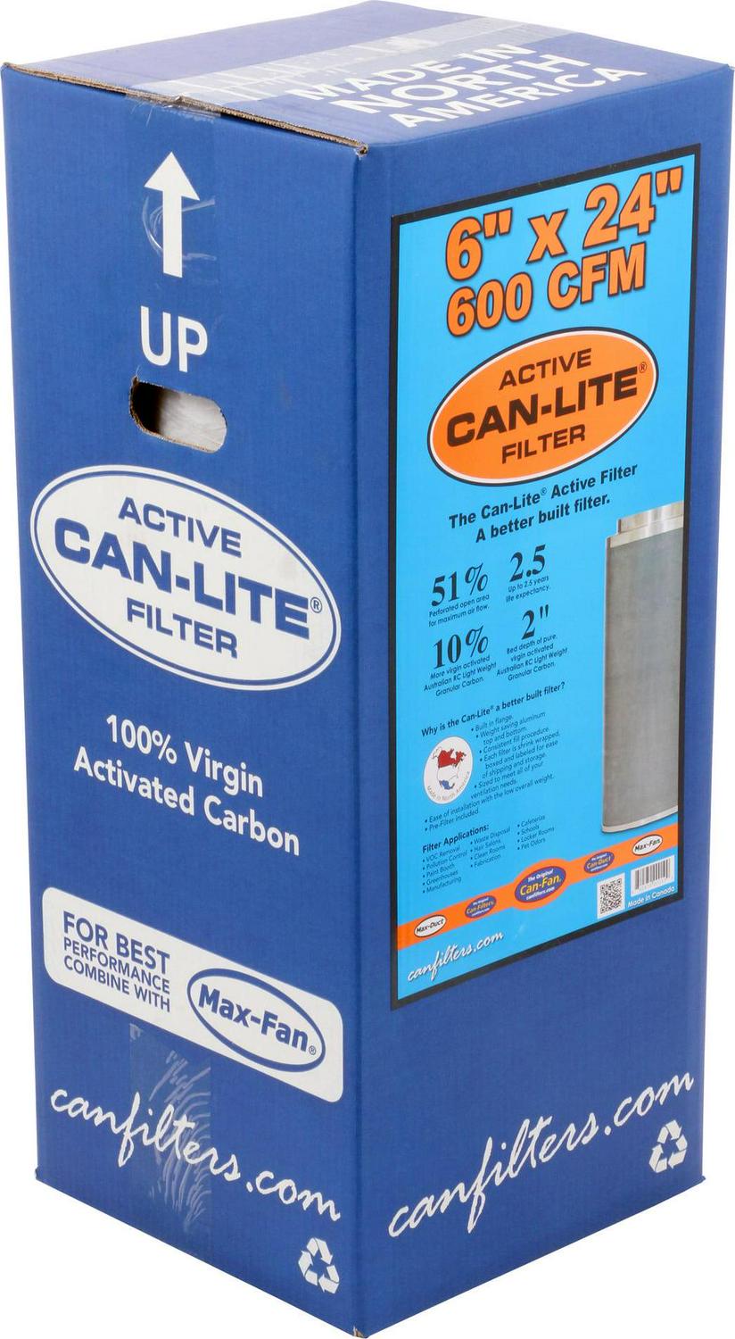 Can Filter Carbon Filter with Pre Filter, 6-Inch 600 Cubic Feet Per Minute - Image 3