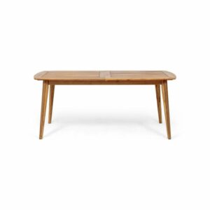 Candance Outdoor Acacia Wood Expandable Dining Table