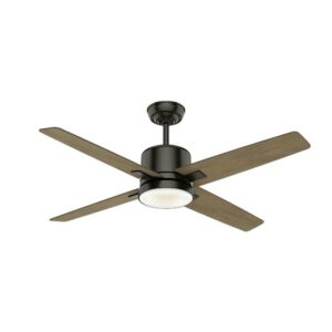 59341-Casablanca Fans-Axial - 4 Blade 52 Inch Ceiling Fan with Wall Control in Rustic Modern Style and includes 4 Motor Speed settings-Noble Bronze