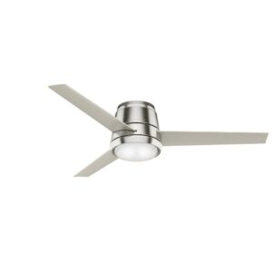 59573-Casablanca Fans-Commodus - 54 Inch 3 Blade Ceiling Fan with Light Kit and Wall Control-Brushed Nickel Finish-Matte Nickel Blade Color-Painted