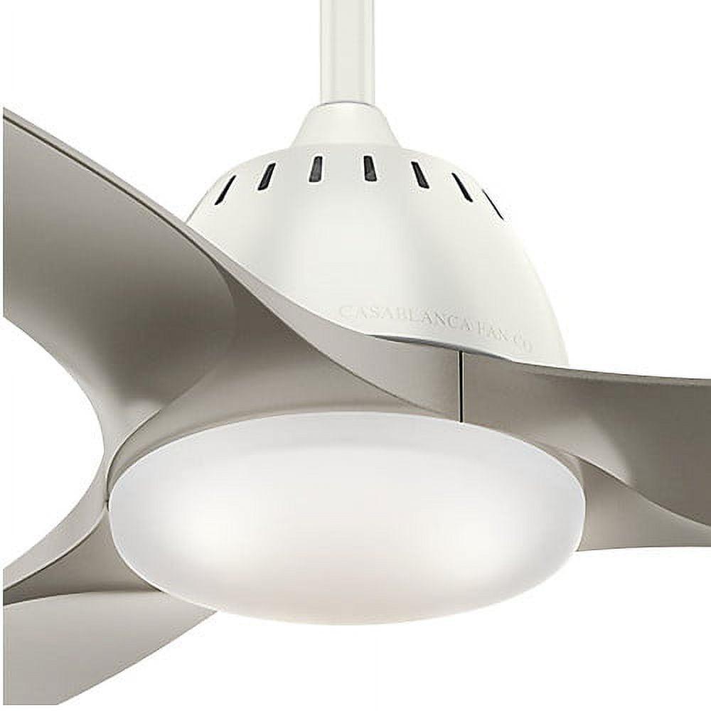 59149-Casablanca Fans-Wisp - 3 Blade 44 Inch Ceiling Fan with Handheld Control in Modern Casual Style and includes 3 Motor Speed settings-Fresh White - Image 2