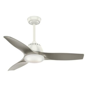 59149-Casablanca Fans-Wisp - 3 Blade 44 Inch Ceiling Fan with Handheld Control in Modern Casual Style and includes 3 Motor Speed settings-Fresh White