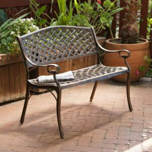 Christopher Knight Home Cozumel Copper Cast Aluminum Bench by