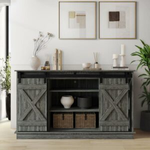 Castle Place Vintage Sideboard Cabinet, Dark Grey