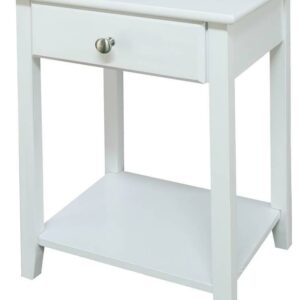Casual Home Night Owl Bedroom Nightstand with Included Discrete USB Port Station