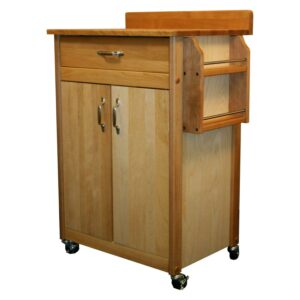 Catskill Craftsmen 27 Inch Wood Butcher Block Kitchen Cart Brown