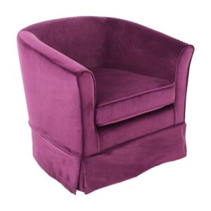 Christopher Knight Home Cecilia Velvet Swivel Club Chair by - 28.75" L x 28.00" W x 27.00" H Fuchsia Velvet,Metal Velvet