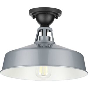 Cedar Springs Collection Metallic Gray One-Light Semi-Flush Mount