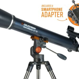 Celestron AstroMaster LT 70AZ Refractor Telescope with Smartphone Adapter