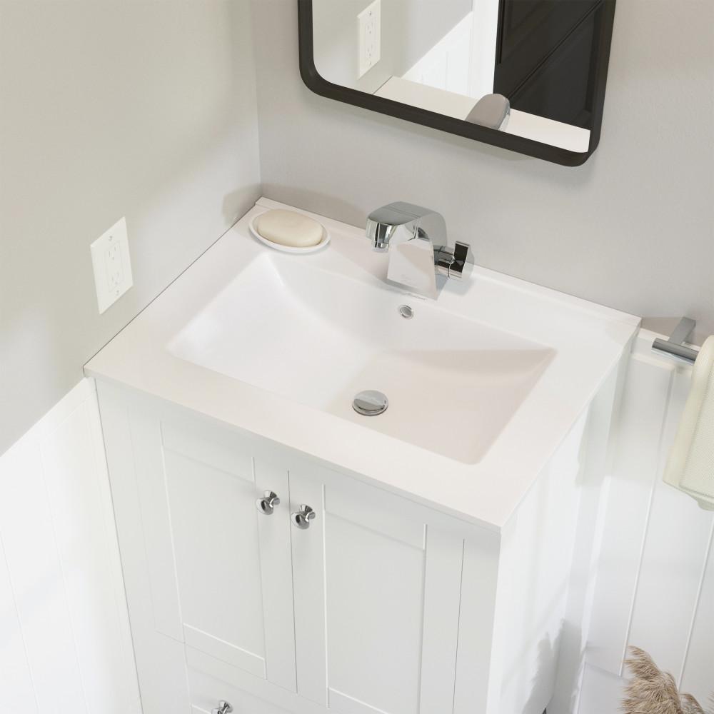 Ceramic Vanity Top 24 with Single Faucet Hole - Image 3