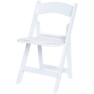 Chair - Rhino Classic Resin Folding - White/White Seat (4/Box)