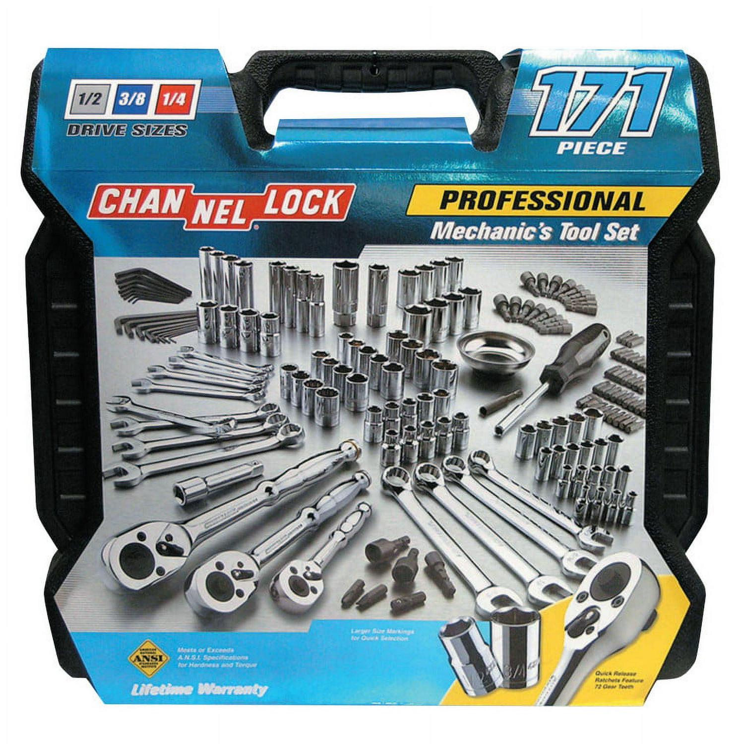 CHANNELLOCK Mechanic's Tool Set, Includes Standard SAE and Metric Sizes, 171 pieces (39053) - Image 3