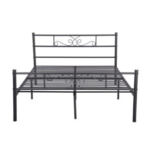 Cheerwing Premium Metal Bed Frame with Headboard and Under-bed Storage, Multiple Colors