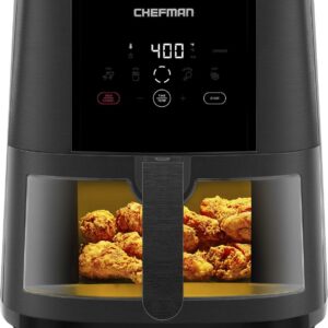 Chefman Air Fryer TurboFry Touch 8 Qt Window Basket Air Fryer Black