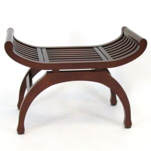 Wayborn Java Hard Wood Ottoman 30Wx14Dx23"H in brown solid wood