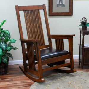 Carolina Classics Montego Mission Rocker in Chestnut