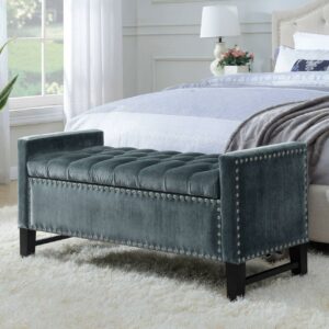 Chic Home Harvey Neo Traditional Velvet Tufted Storage Bench