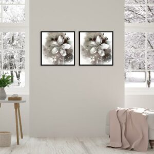 Chic Home Magnolia 2 Piece Set Framed Wrapped Canvas Wall Art