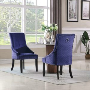Chic Home Moishe Diamond Velvet Upholstered Dining Chair