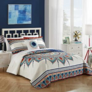Chic Home Contemporary Cotton Quilt Set, King - Reversible (4-Piece)