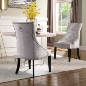 Chic Home Raziela Dining Chair, Set of 2, Grey