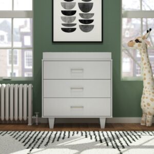 Child Craft Tremont 3-Drawer Dresser with Changing Table Topper, Anti-Tip Kit, Gentle Gray