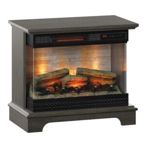 ChimneyFree PanoGlow 3D Infrared Quartz Electric Fireplace, Weathered Gray