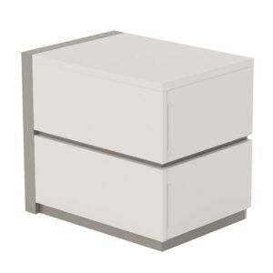 Chintaly Modern 2-Drawer Nightstand, Left