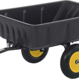 Polar Trailer 10 Cubic Foot Heavy Duty Utility Yard Garden Wheelbarrow Club Cart