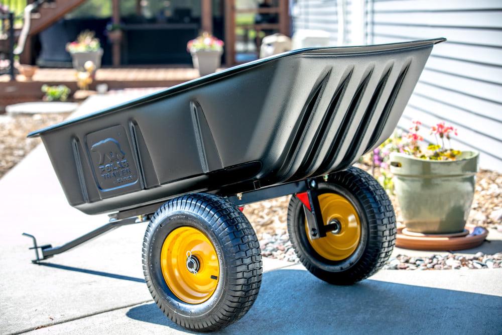 Polar Trailer 10 Cubic Foot Heavy Duty Utility Yard Garden Wheelbarrow Club Cart - Image 4