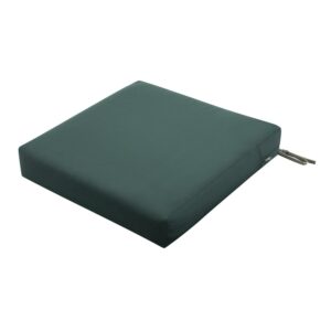 Classic Accessories Ravenna® Rectangular Patio Seat Cushion Slip Cover & Foam - Durable Outdoor Cushion, Mallard Green, 21"W x 19"D x 5"Thick