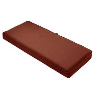 Classic Accessories Montlake FadeSafe Water-Repellent 42 x 18 x 3 Inch Outdoor Bench Cushion, Heather Henna