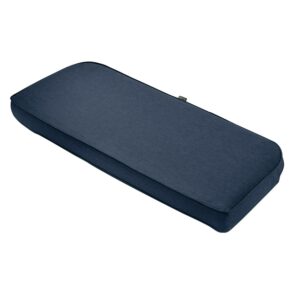 Classic Accessories Montlake FadeSafe Water-Repellent 41 x 18 x 3 Inch Outdoor Bench Contoured Back Cushion, Heather Indigo