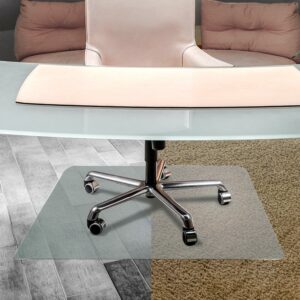 Cleartex Anti-Slip UnoMat Rectangular Chair Mat for Polished Hard Floors & Low Pile Carpets (48" X 60")