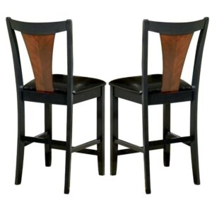Coaster Boyer 24" Counter Stool in Black and Cherry