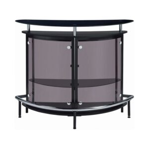 Amarillo 2-tier Bar Unit Black and Chrome