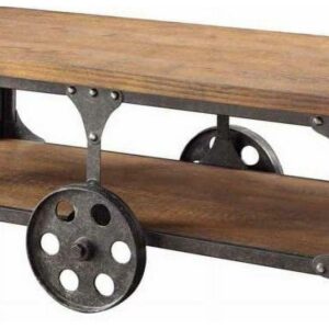 Coaster Home Furnishings Coffee Table with Casters Rustic Brown