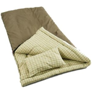 Coleman Big Game 0-Degree Cold Weather Rectangular Big and Tall Sleeping Bag, Brown, 40"x84"