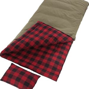 Coleman Big Game Big and Tall -5 Degree Sleeping Bag, Plaid Red